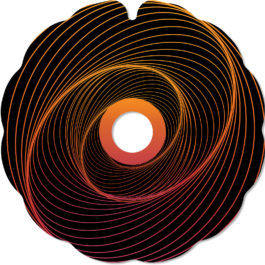 Spirale fluide orangée