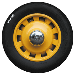 Roue jaune