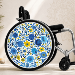 Rond fleuri bleu