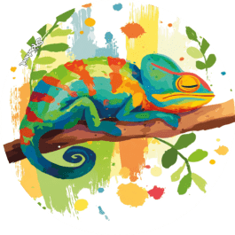 Caméléon coloré