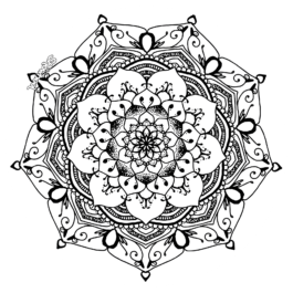 Mandala noir et blanc